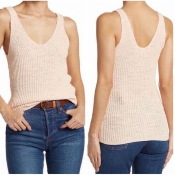 Madewell Monterey Sweater Tank in Pink Size XS Light Pink Blush - Picture 3 of 10
